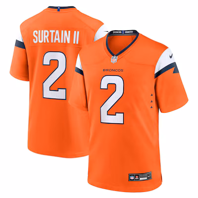 Denver Broncos #2 Patrick Surtain II Jersey - official Nike NFL game jersey Denver Broncos #2 Patrick Surtain II Nike game jersey